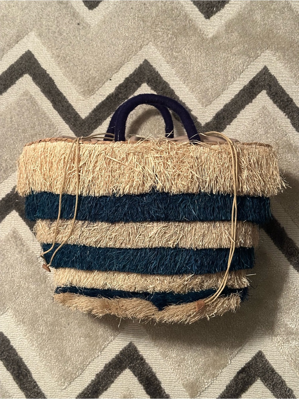J.Crew X Kayu Raffia Piñata Tote Bag EUC